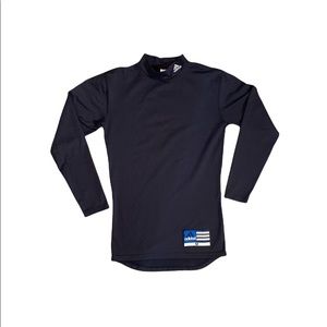 Adidas Team Women’s Long Sleeve Pullover Athletic Mock Turtleneck Shirt Size M